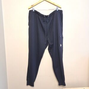 US Polo Association Mens Jogger Sweat Pants Black Size 3XL Drawstring Pockets